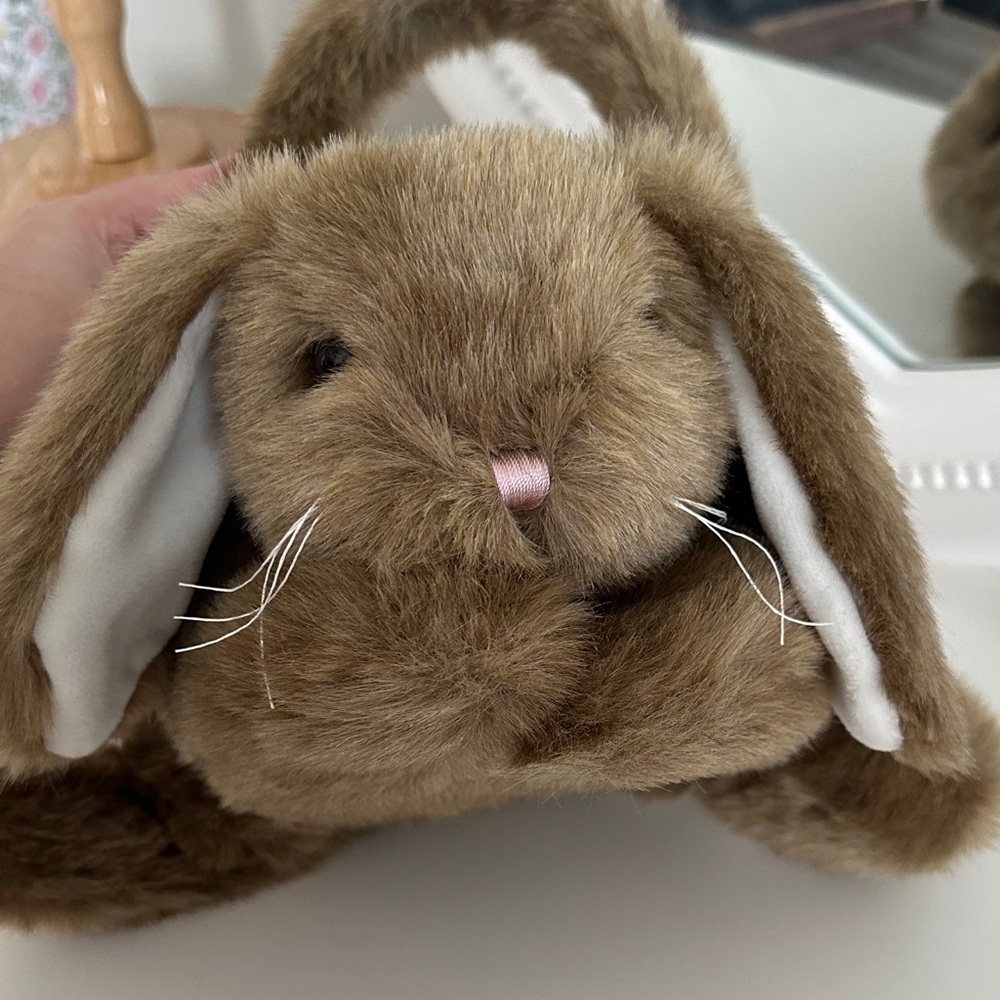 Easter Brown Bunny Plush Basket for Kids - Picture 3 of 5